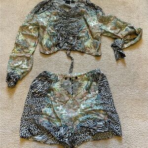 Pinko shorts and top set size small